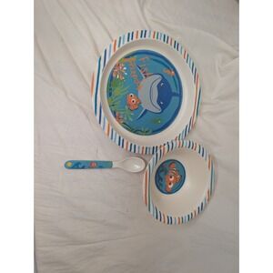 Disney Pixar Toddler Plate, Bowl And Spoon Serving Kitchen